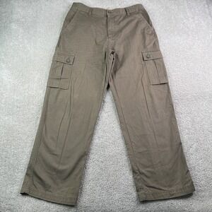 Vintage Arizona Jeans Pants Mens 34x32 Brown Cargo Utility Baggy Twill Skater